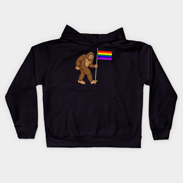 Bigfoot LGBT Kids Hoodie by MonkeysMind